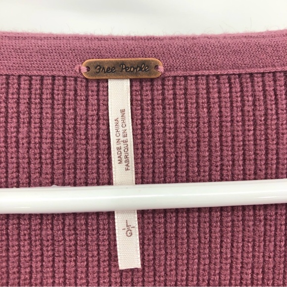 FREE PEOPLE MAUVE SHADOW OVERSIZED SWEATER LARGE - Picture 8 of 10